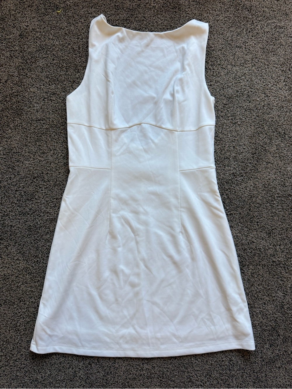 Sleeveless White Mini Dress - Clean A-Line Silhouette